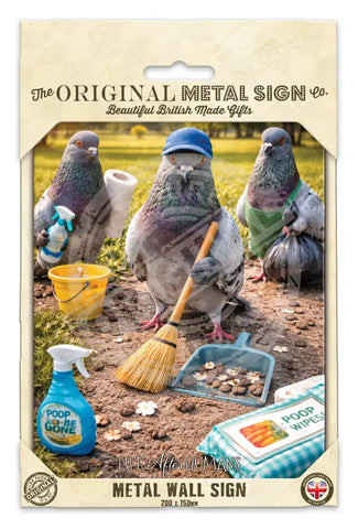 LIFE AFTER HUMANS - Pigeons Fridge Magnet Metal Signs