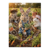LIFE AFTER HUMANS - Rabbits Carrots Fridge Magnet Metal Signs