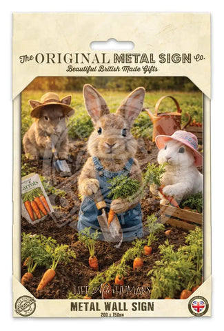 LIFE AFTER HUMANS - Rabbits Carrots Fridge Magnet Metal Signs
