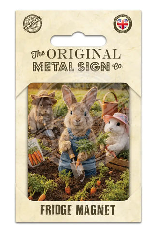 LIFE AFTER HUMANS - Rabbits Carrots Fridge Magnet Metal Signs
