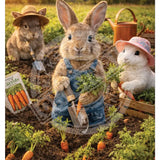 LIFE AFTER HUMANS - Rabbits Carrots Mini Metal Sign 15cm x 20cm Metal Signs
