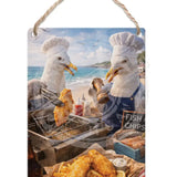 LIFE AFTER HUMANS - Seagulls Dangler Metal Signs