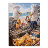 LIFE AFTER HUMANS - Seagulls Fridge Magnet Metal Signs