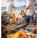 LIFE AFTER HUMANS - Seagulls Mini Metal Sign 15cm x 20cm Metal Signs