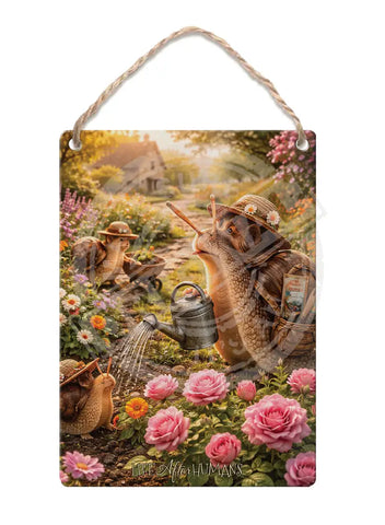 LIFE AFTER HUMANS - Snails Fridge Magnet Metal Signs