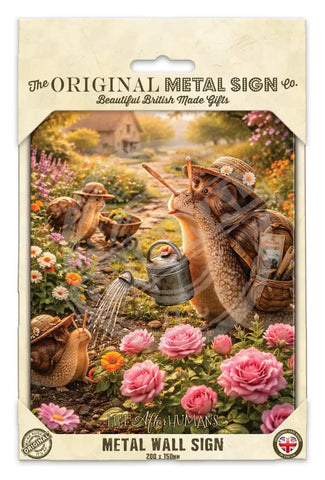 LIFE AFTER HUMANS - Snails Fridge Magnet Metal Signs