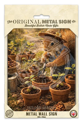 LIFE AFTER HUMANS - Squirrel Fridge Magnet Metal Signs