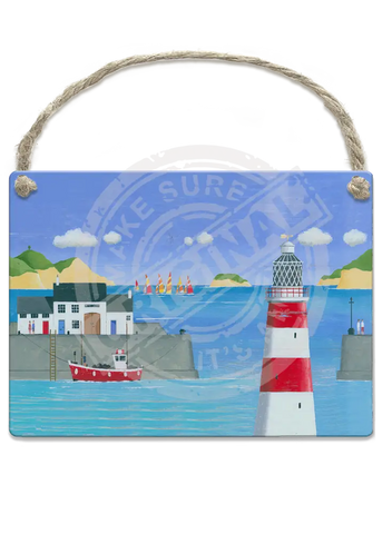 Lighthouse Harbour - Martin Wiscombe Fridge Magnet Metal Signs