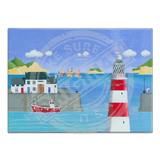 Lighthouse Harbour - Martin Wiscombe Fridge Magnet Metal Signs