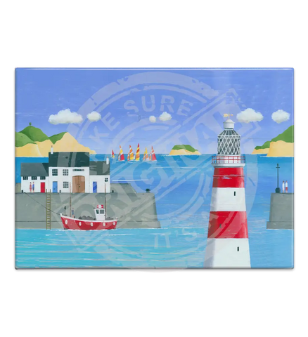 Lighthouse Harbour - Martin Wiscombe Fridge Magnet Metal Signs