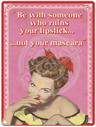 Lipstick - Mascara Metal Signs