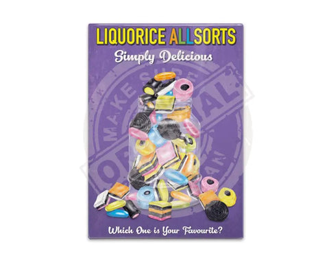 Liquorice Allsorts in jar fridge magnet