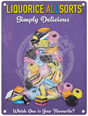 Liquorice Allsorts Mini Metal Sign 15cm x 20cm Metal Signs