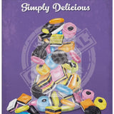 Liquorice Allsorts in jar metal sign