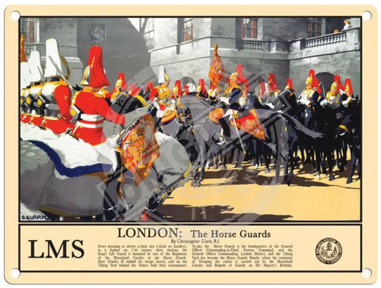 London Horse Guards Metal Signs