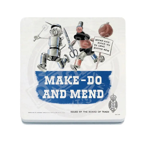 Make do and mend fridge magnet