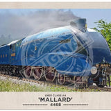 Mallard Steam Locomotive Mini Metal Sign 15Cm X 20Cm Signs