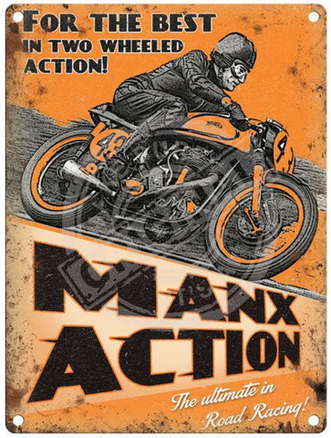 Manx Action Metal Signs