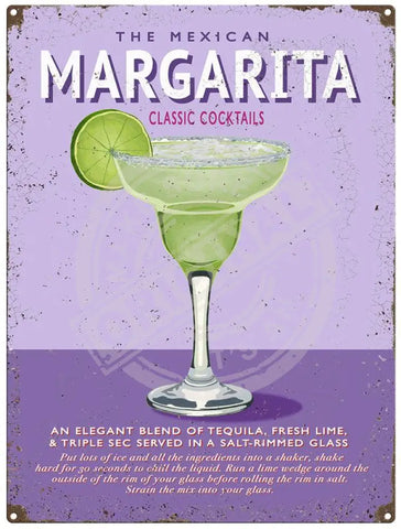 Mexican Margarita. Metal Sign