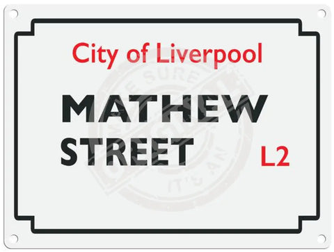 Matthew Street Liverpool Metal Signs