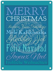 Merry Christmas Various Languages Metal Signs