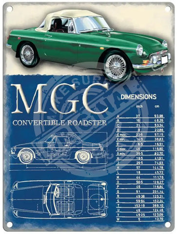 MG 1967 Mgc metal sign