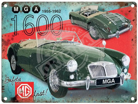 MGA 1600 metal sign