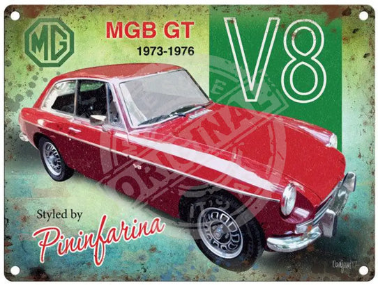 MGB GT V8 Pininfarina metal sign