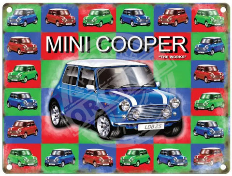 Mini Cooper metal sign