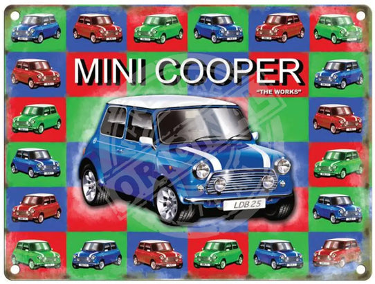 Mini Cooper metal sign