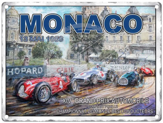 Monaco 13 Mai 1958 Grand Prix metal sign