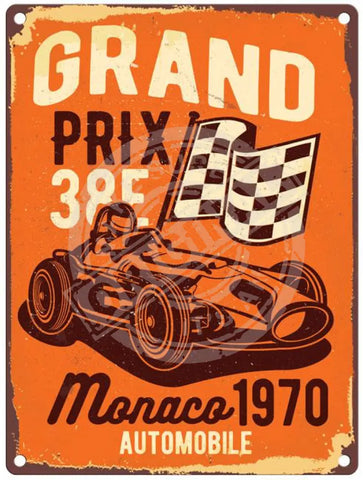 Monaco 1970 Grand Prix metal sign