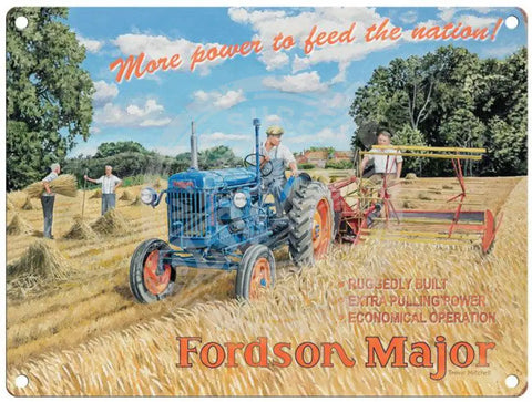 Fordson Major tractor metal sign