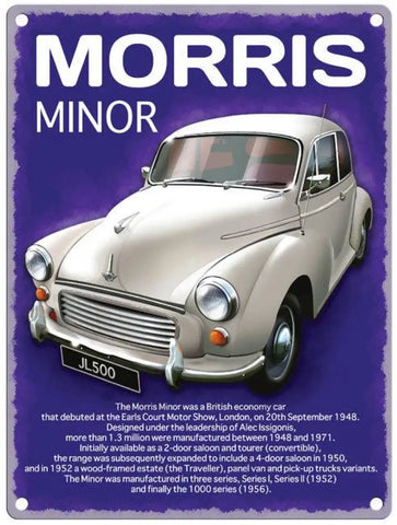 Morris Minor metal sign
