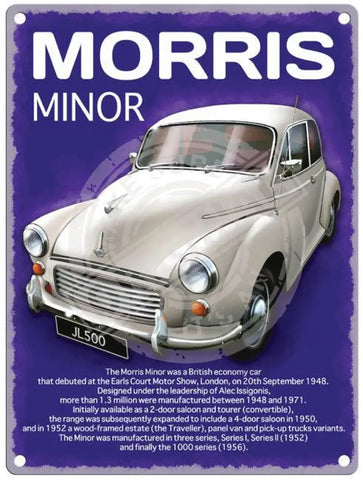 Morris Minor metal sign