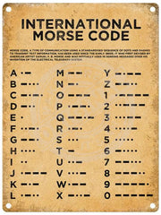 International Morse Code metal sign