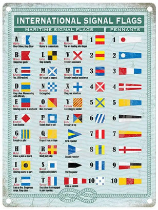 International Nautical Signal Flags metal sign