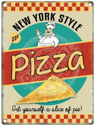 New York Pizza metal sign