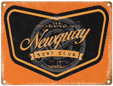 Newquay Surf Club metal sign