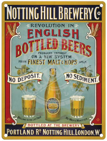 Notting Hill Brewery metal sign