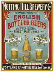 Notting Hill Brewery metal sign