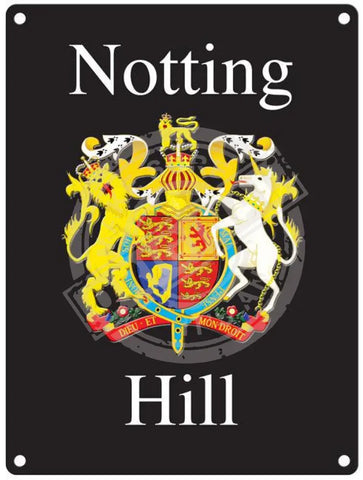 Notting Hill Crest metal sign