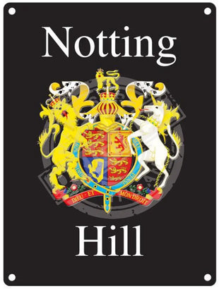 Notting Hill Crest metal sign