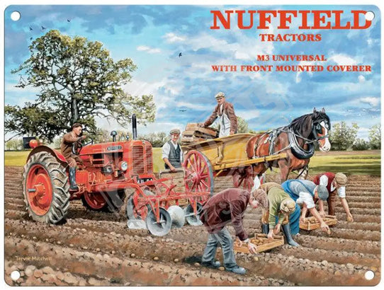 Nuffield Tractor by Trevor Mitchell metal sign