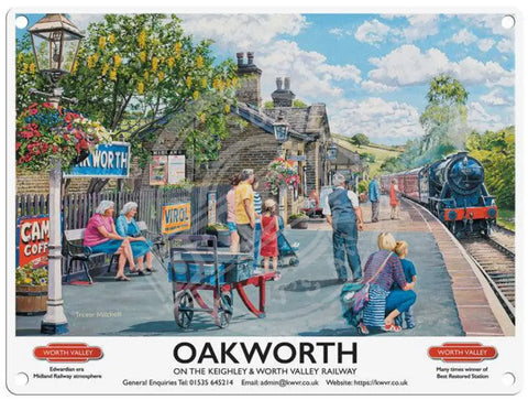 Oakworth Worth Valley Railway metal sign