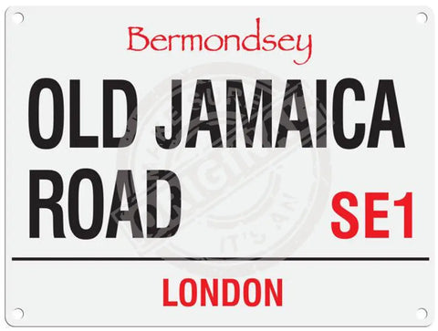 Old Jamaica Road SE1 London street sign