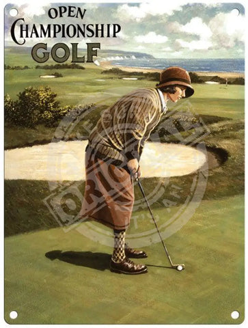 Open Championship Golf metal sign