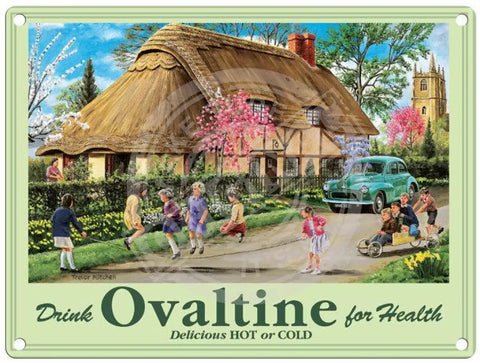 Drink Ovaltine for Health metal sign