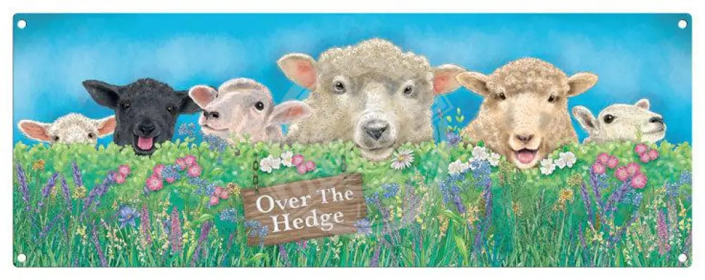 Over The Hedge Sheep Metal Wall Sign Signs