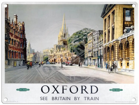 Oxford see Britain by Train metal sign